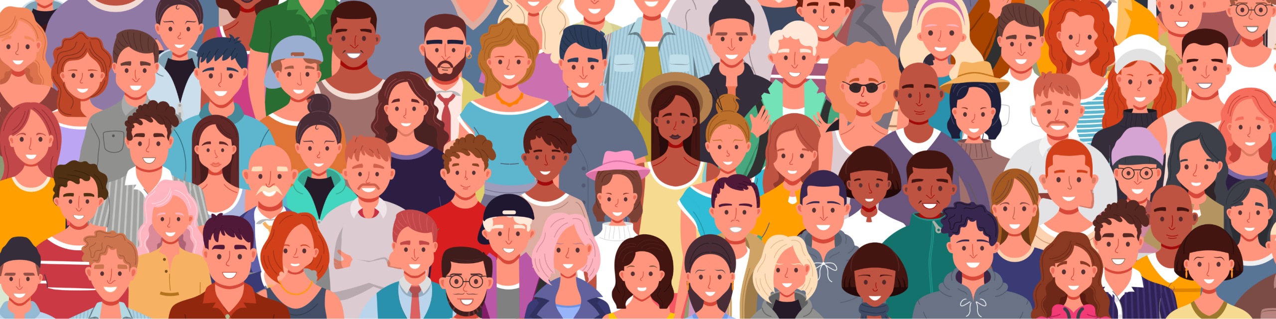 Illustration of a varied group of people