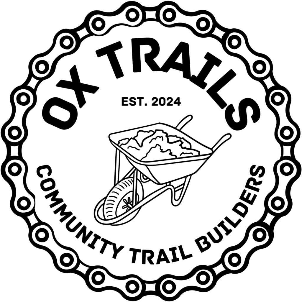 Ox Trails logo with wheelbarrow