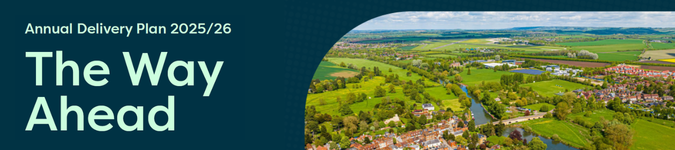 The Way Ahead Annual Delivery Plan - image of Wallingford from above