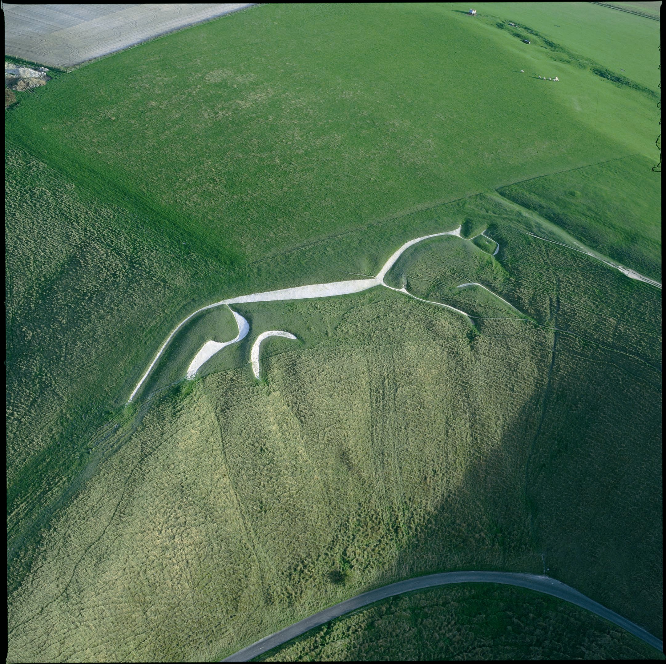 Uffington White Horse from above
