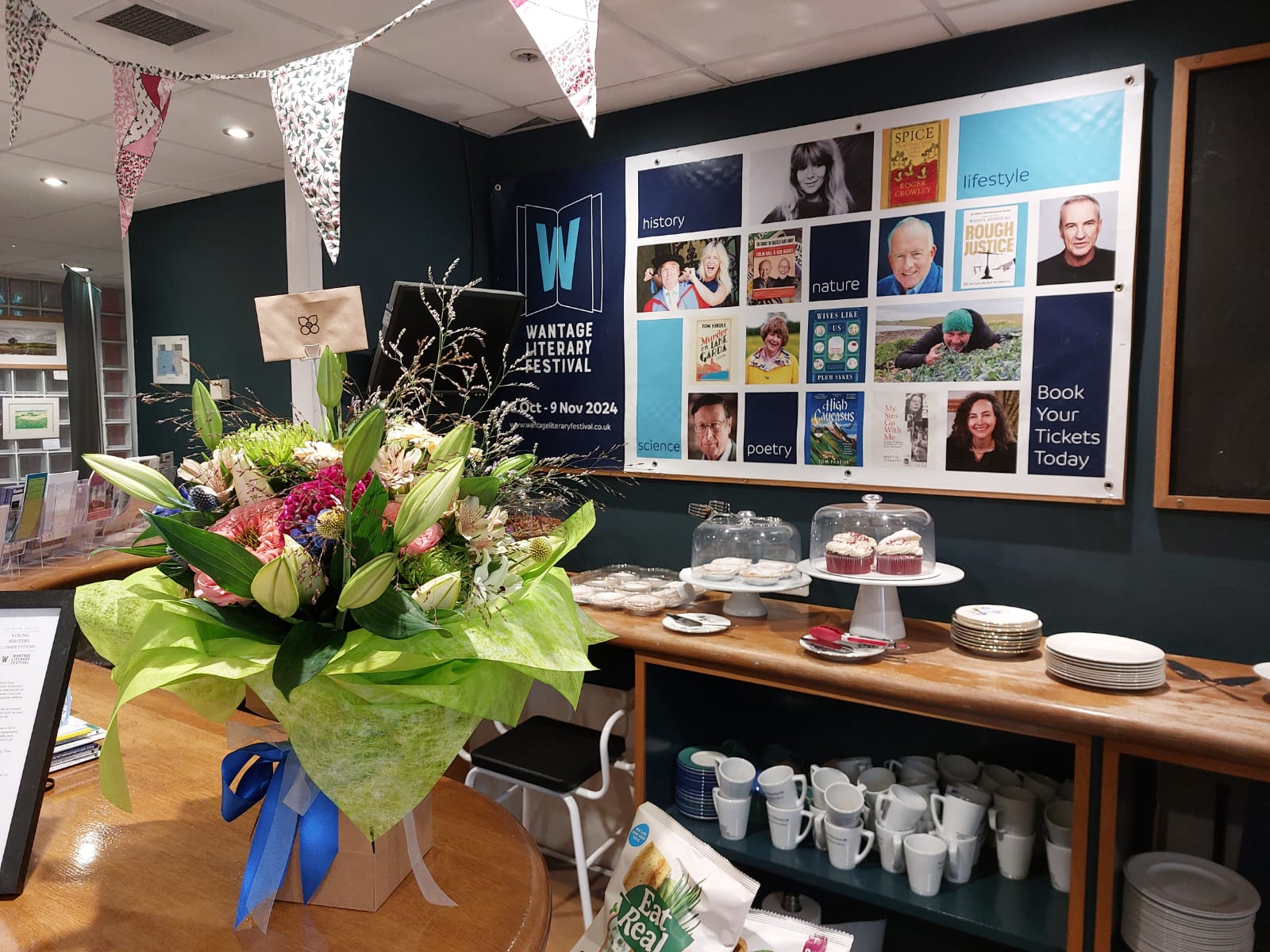 The cafe at The Beacon last year (2024) run by volunteers from Wantage Literary Festival