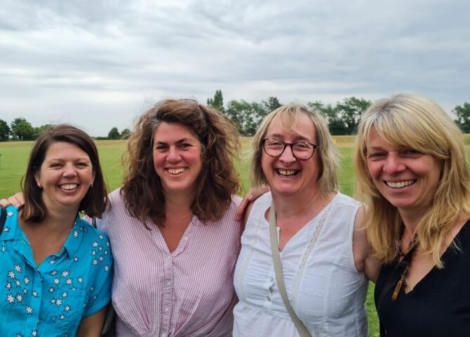 Cllr Bethia Thomas with 3 other women all smiling at the camera