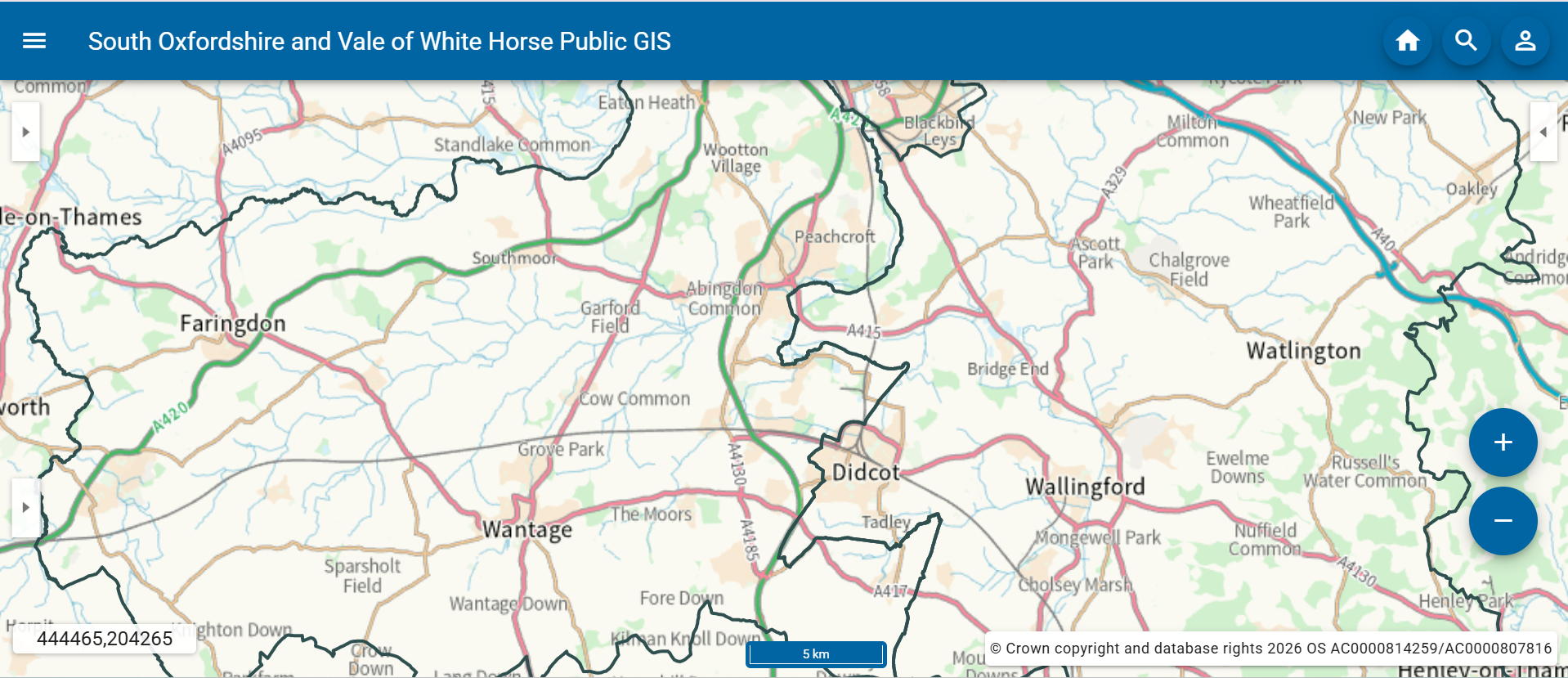 A preview of the interactive map